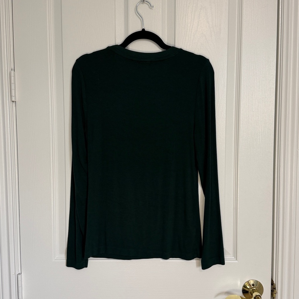 LOFT Dark Green Long Sleeve Top - Picture 3 of 8